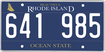 RI license plate 641985