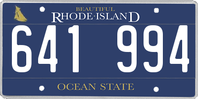 RI license plate 641994