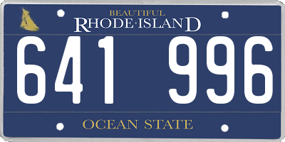 RI license plate 641996