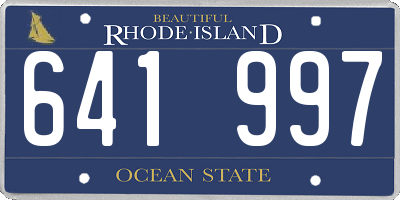 RI license plate 641997