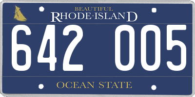 RI license plate 642005