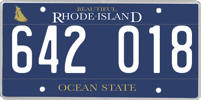RI license plate 642018