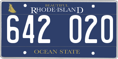 RI license plate 642020