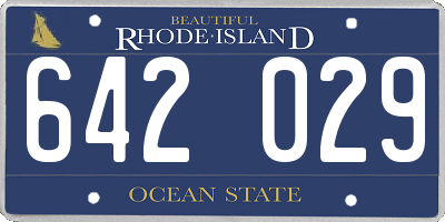 RI license plate 642029