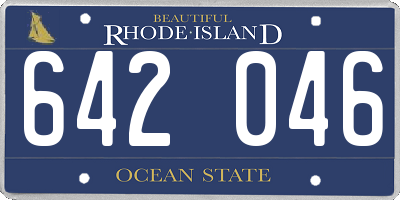 RI license plate 642046