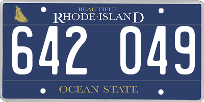 RI license plate 642049