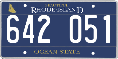 RI license plate 642051