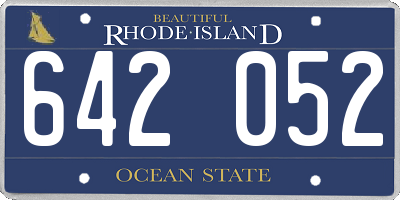 RI license plate 642052