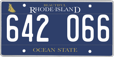 RI license plate 642066