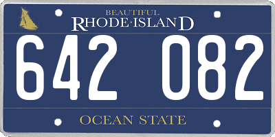 RI license plate 642082