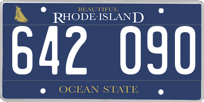 RI license plate 642090