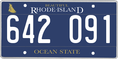RI license plate 642091
