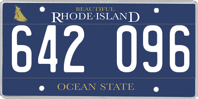 RI license plate 642096