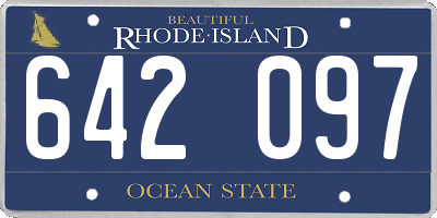 RI license plate 642097