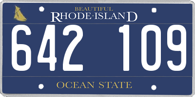 RI license plate 642109