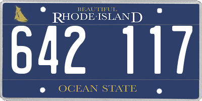 RI license plate 642117