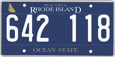 RI license plate 642118