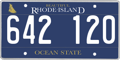 RI license plate 642120