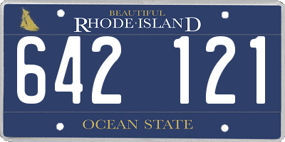 RI license plate 642121