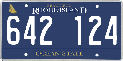 RI license plate 642124