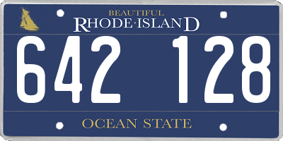RI license plate 642128