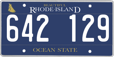 RI license plate 642129