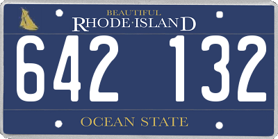 RI license plate 642132