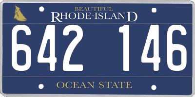 RI license plate 642146