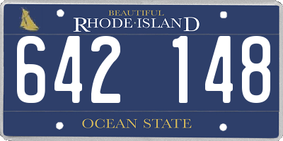 RI license plate 642148