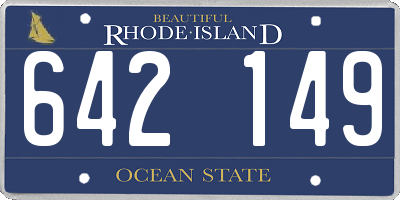 RI license plate 642149