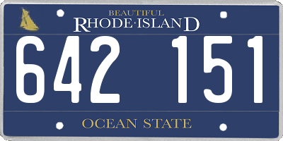 RI license plate 642151