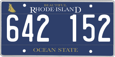 RI license plate 642152