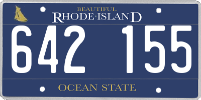 RI license plate 642155