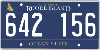 RI license plate 642156