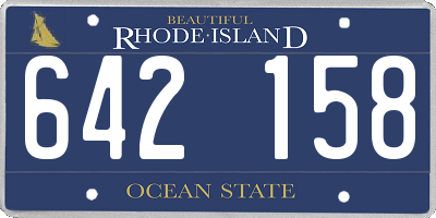 RI license plate 642158