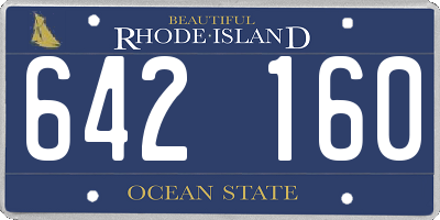 RI license plate 642160