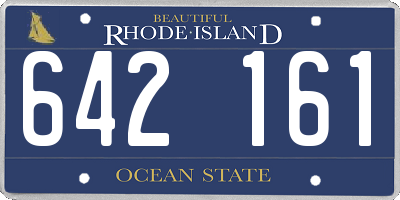 RI license plate 642161