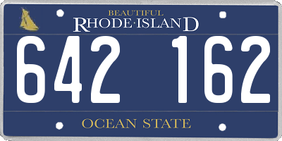 RI license plate 642162