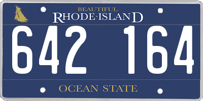 RI license plate 642164