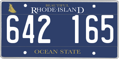 RI license plate 642165