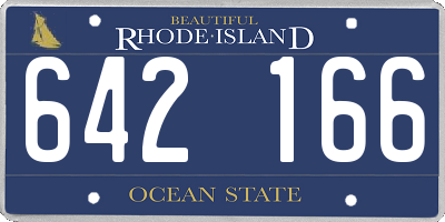 RI license plate 642166
