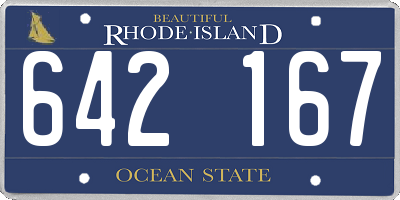 RI license plate 642167