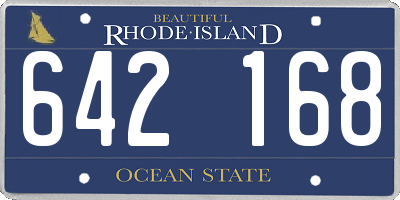 RI license plate 642168