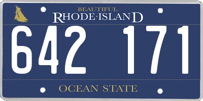 RI license plate 642171