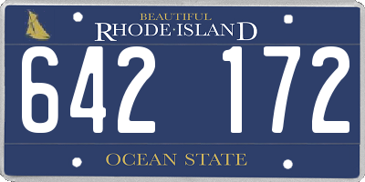 RI license plate 642172