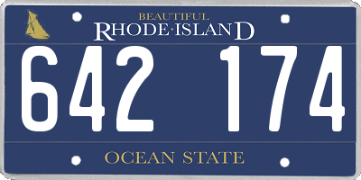RI license plate 642174