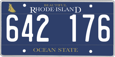 RI license plate 642176