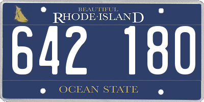 RI license plate 642180