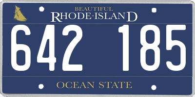 RI license plate 642185