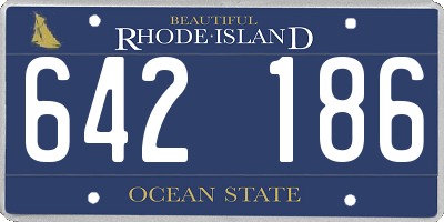 RI license plate 642186